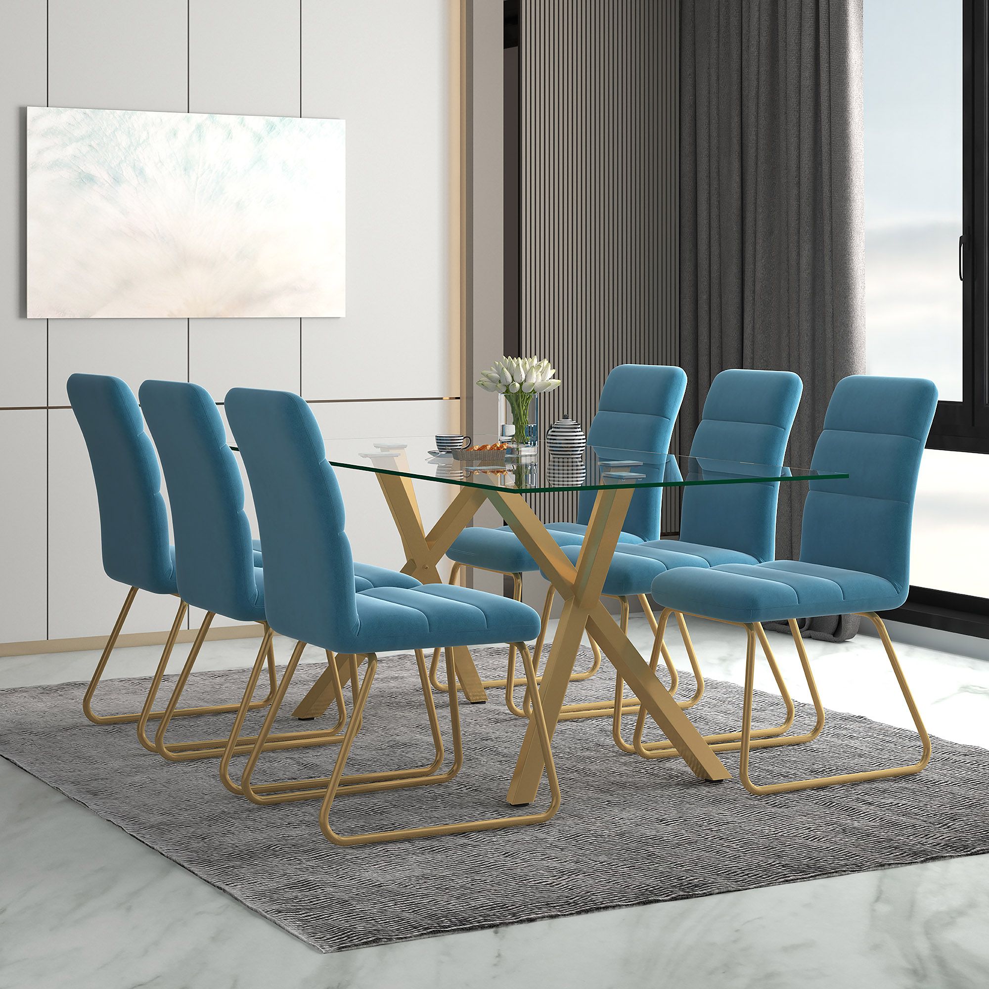 Stark Rectangular Dining Table, 71" - perfect for family meals | Image 9 | InSTYLE Home & Rugs