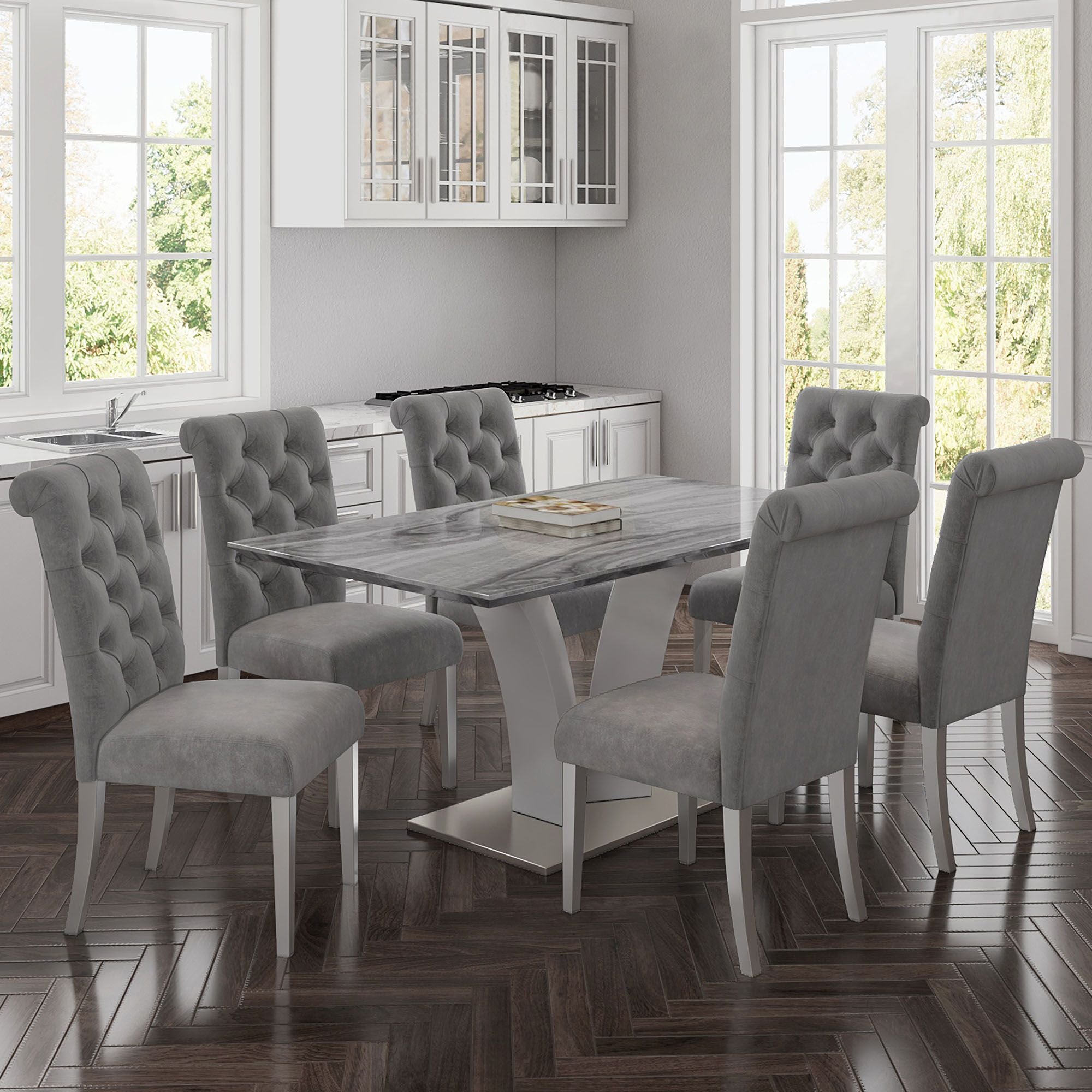 Napoli Rectangular Dining Table, 63" - elegant tables for dining rooms | Image 2 | InSTYLE Home & Rugs