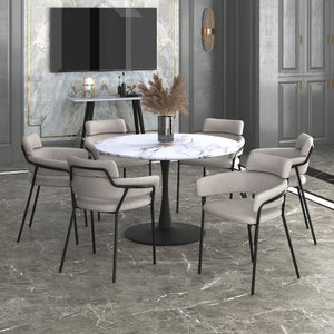 Zilo 48" Round Dining Table - stylish dining tables for gatherings | Image 15 | InSTYLE Home & Rugs