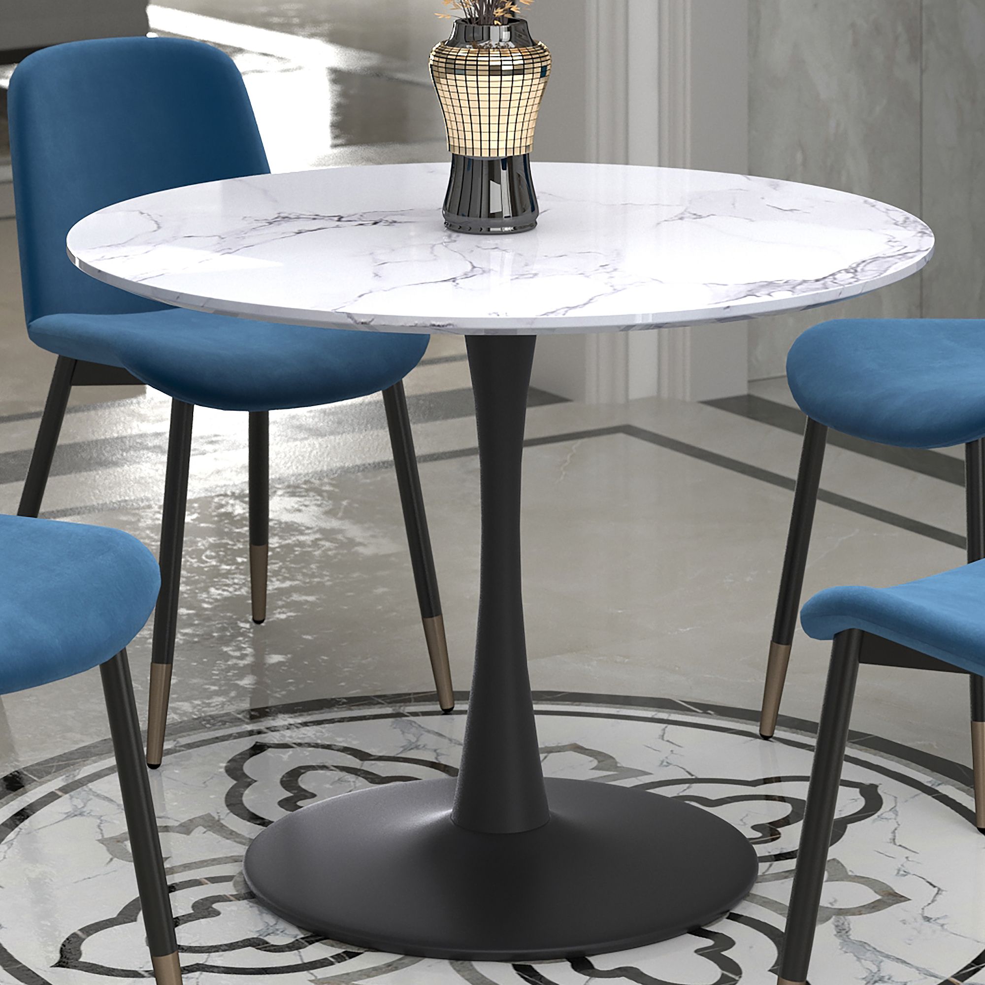 Zilo 40" Round Dining Table - perfect for family meals | Image 10 | InSTYLE Home & Rugs
