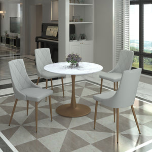 Zilo Round Pedestal Dining Table, 40" - perfect for family meals | Image 8 | InSTYLE Home & Rugs