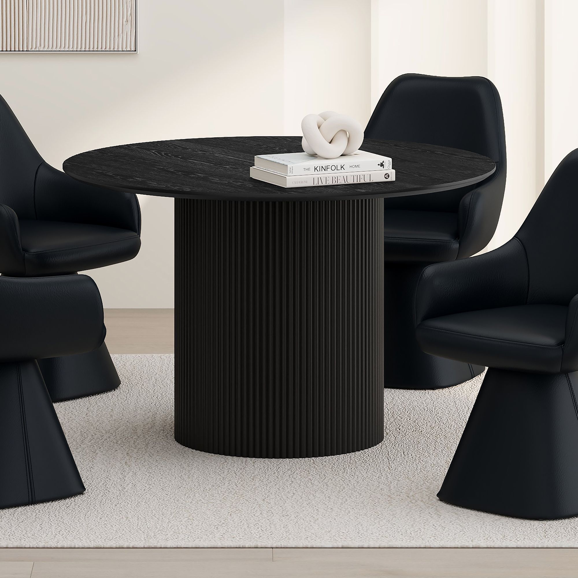 Tovas Round Dining Table, 47" - stylish dining tables for gatherings | Image 4 | InSTYLE Home & Rugs