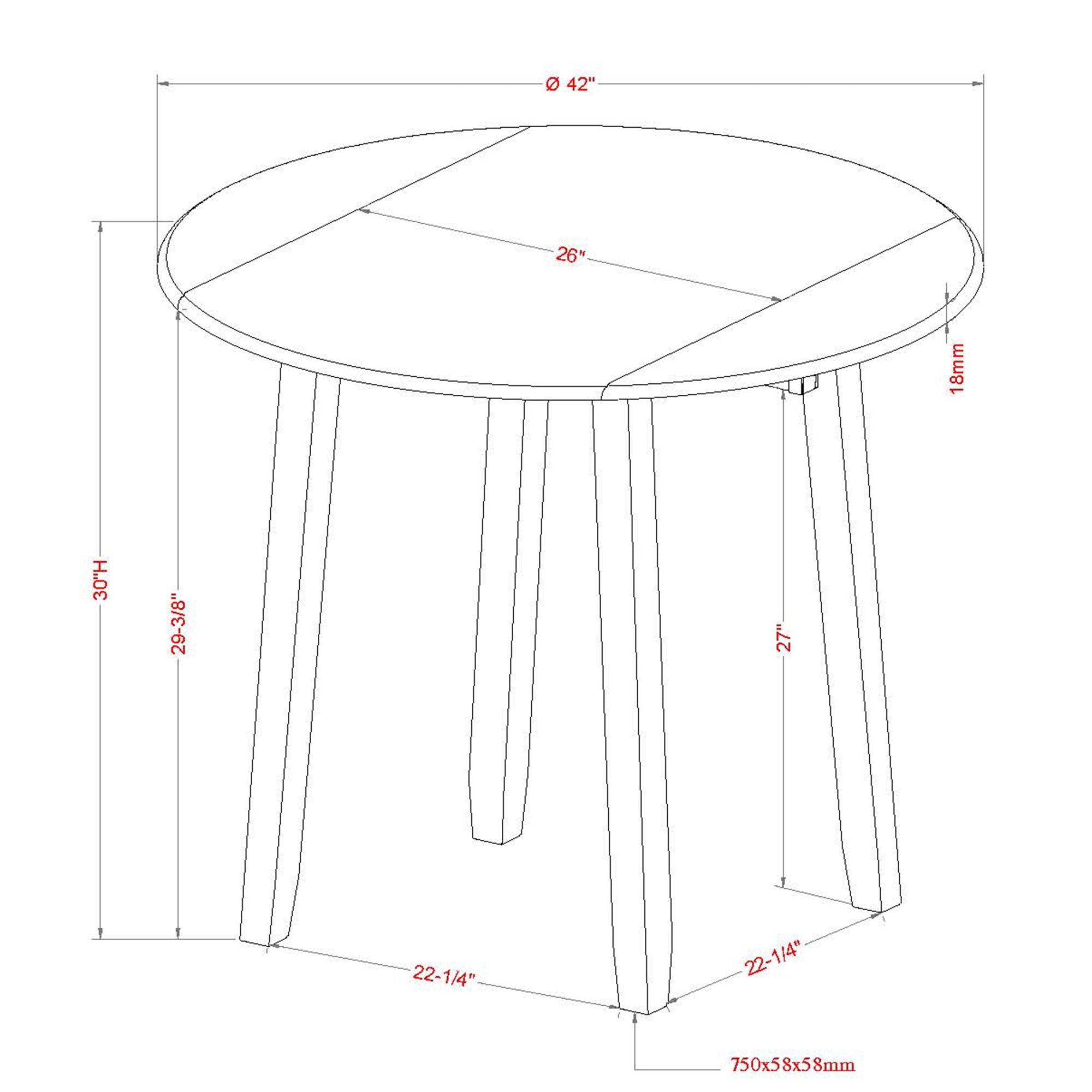 Conrad Round Drop-Leaf Dining Table, 42" - perfect for family meals | Image 9 | InSTYLE Home & Rugs