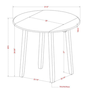 Conrad Round Drop-Leaf Dining Table, 42" - perfect for family meals | Image 16 | InSTYLE Home & Rugs
