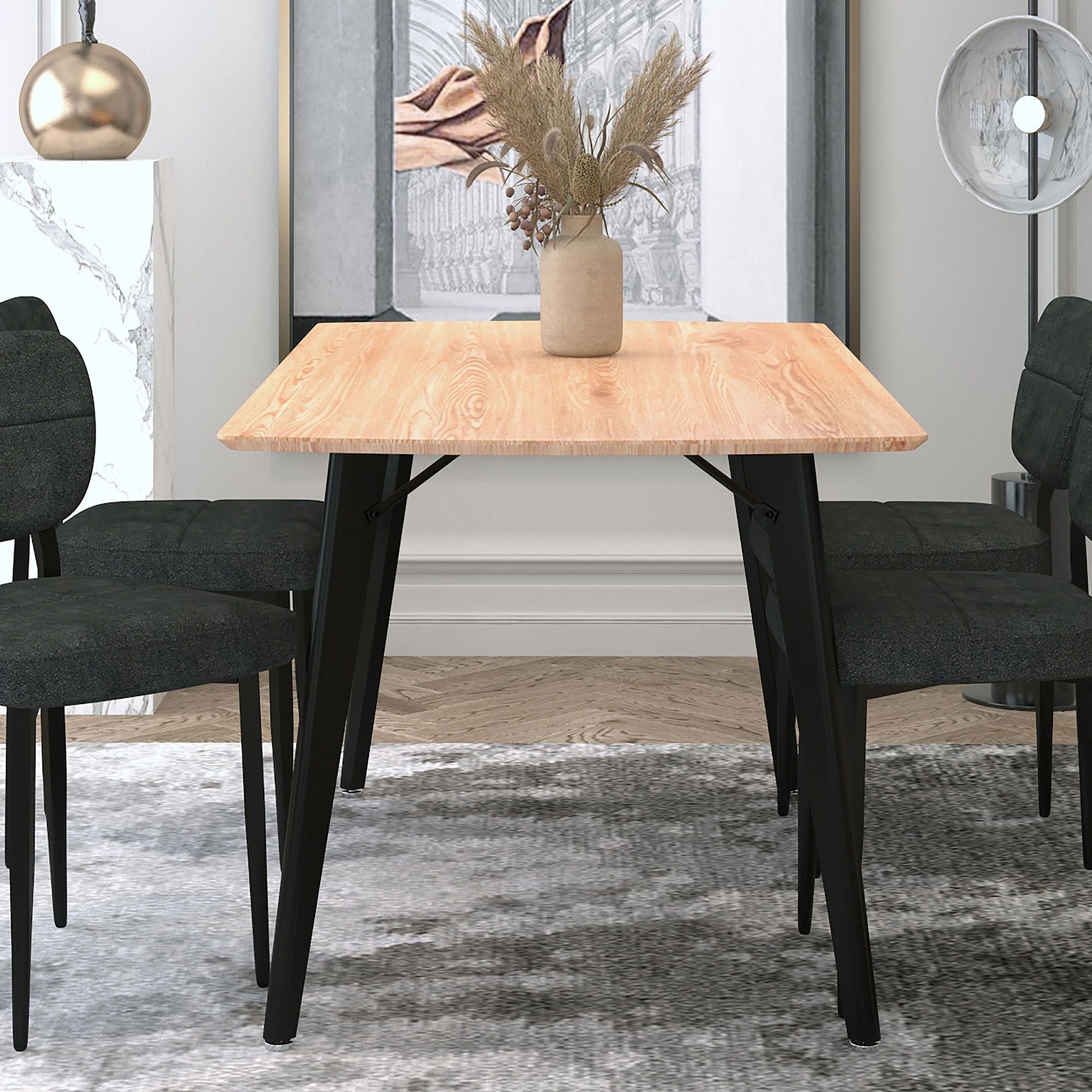 Leon Rectangular Dining Table, 59" - stylish dining tables for gatherings | Image 2 | InSTYLE Home & Rugs