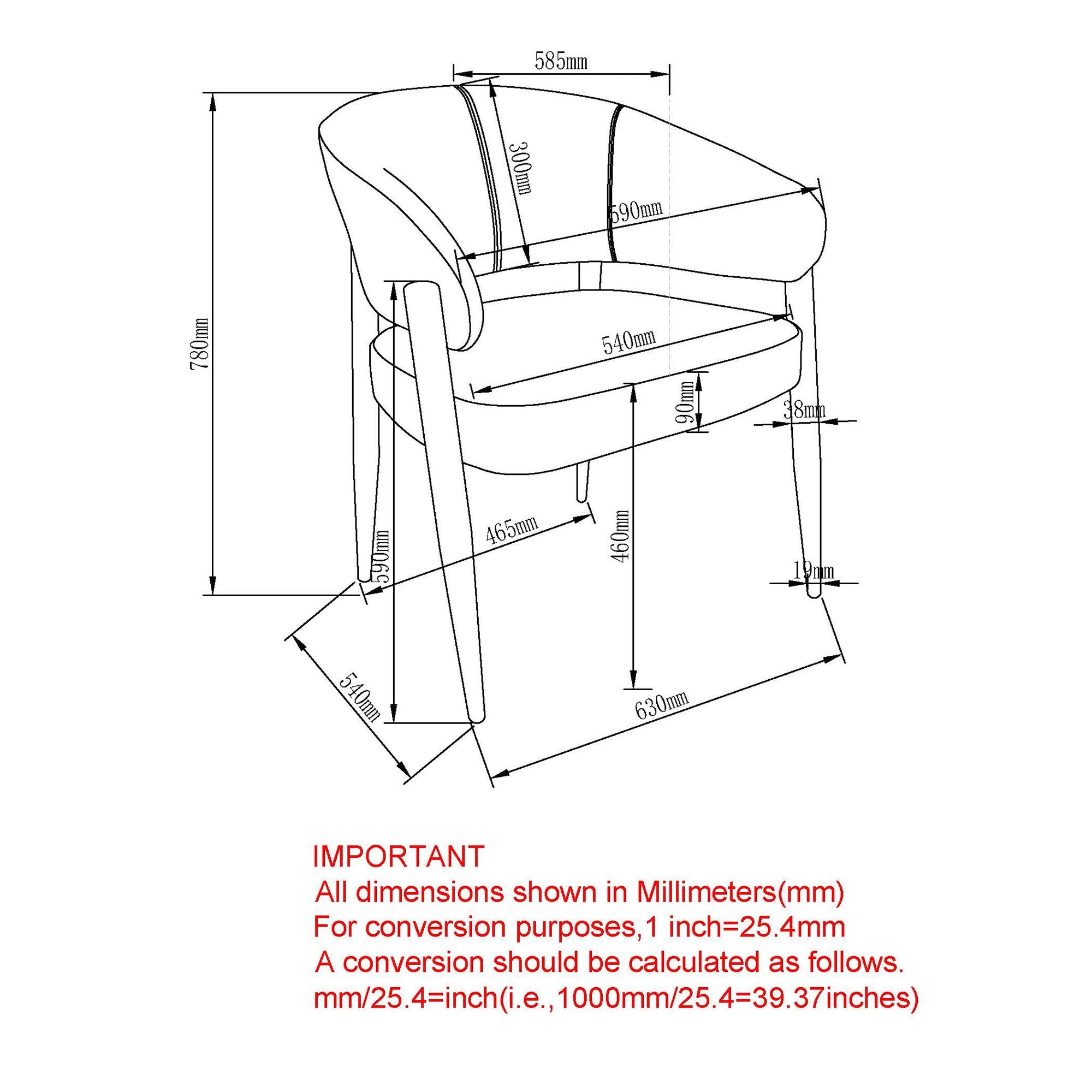 Bronson Dining Chair, set of 2 - elegant seating for dining areas | Image 8 | InSTYLE Home & Rugs