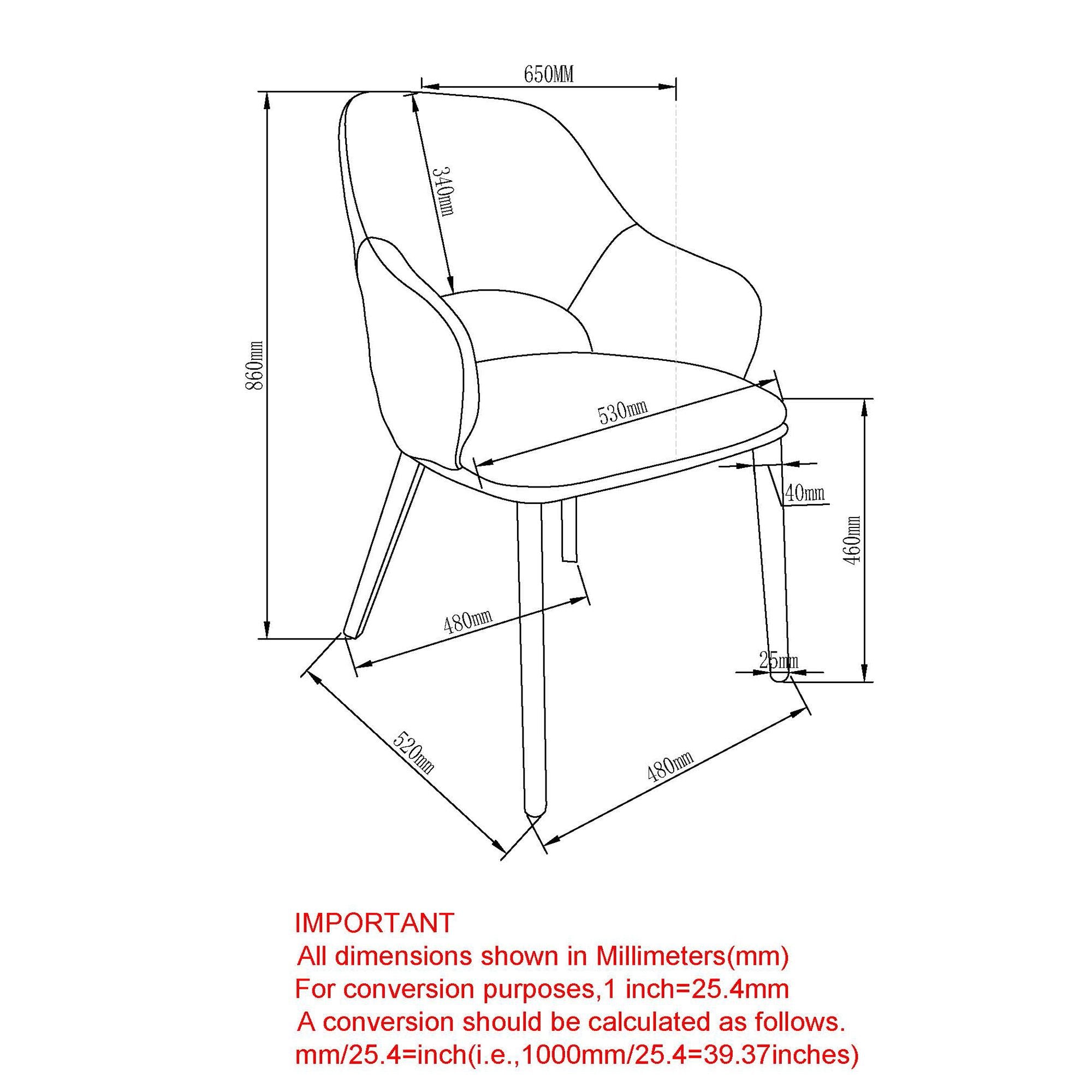 Denzel Dining/Lounge Chair, Set of 4 - stylish chairs for any table | Image 9 | InSTYLE Home & Rugs