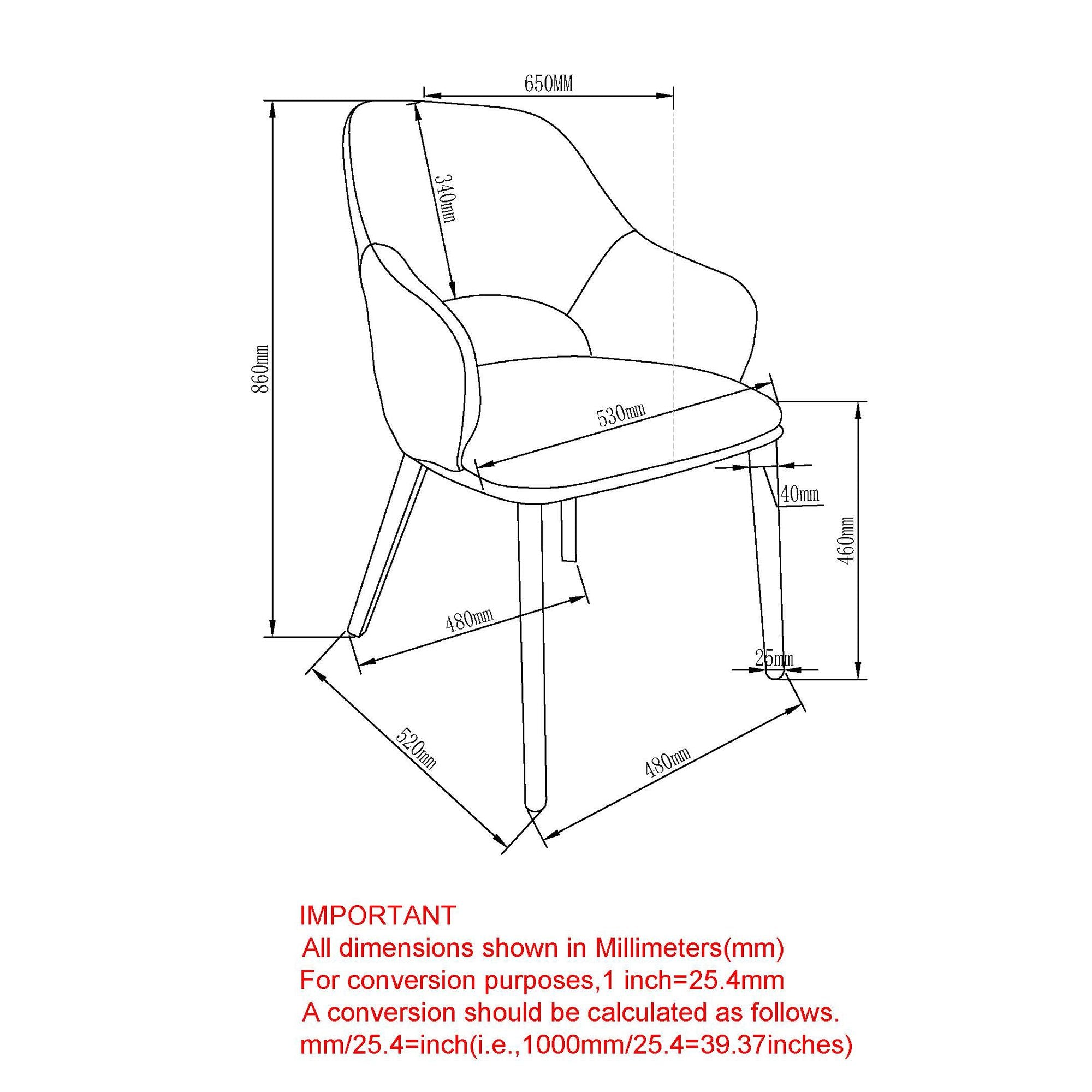 Denzel Dining Chair, set of 4 - stylish chairs for any table | Image 8 | InSTYLE Home & Rugs