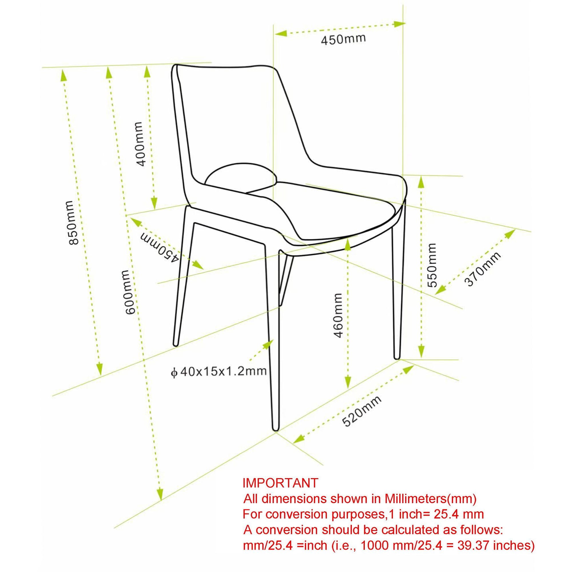 Icona Dining/Lounge Chair, Set of 6 - stylish chairs for any table | Image 9 | InSTYLE Home & Rugs