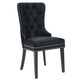 Rizzo Dining Chair, Velvet, Set of 2 in Black