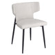 Olis Dining Chair, set of 2, in Beige Fabric and Black