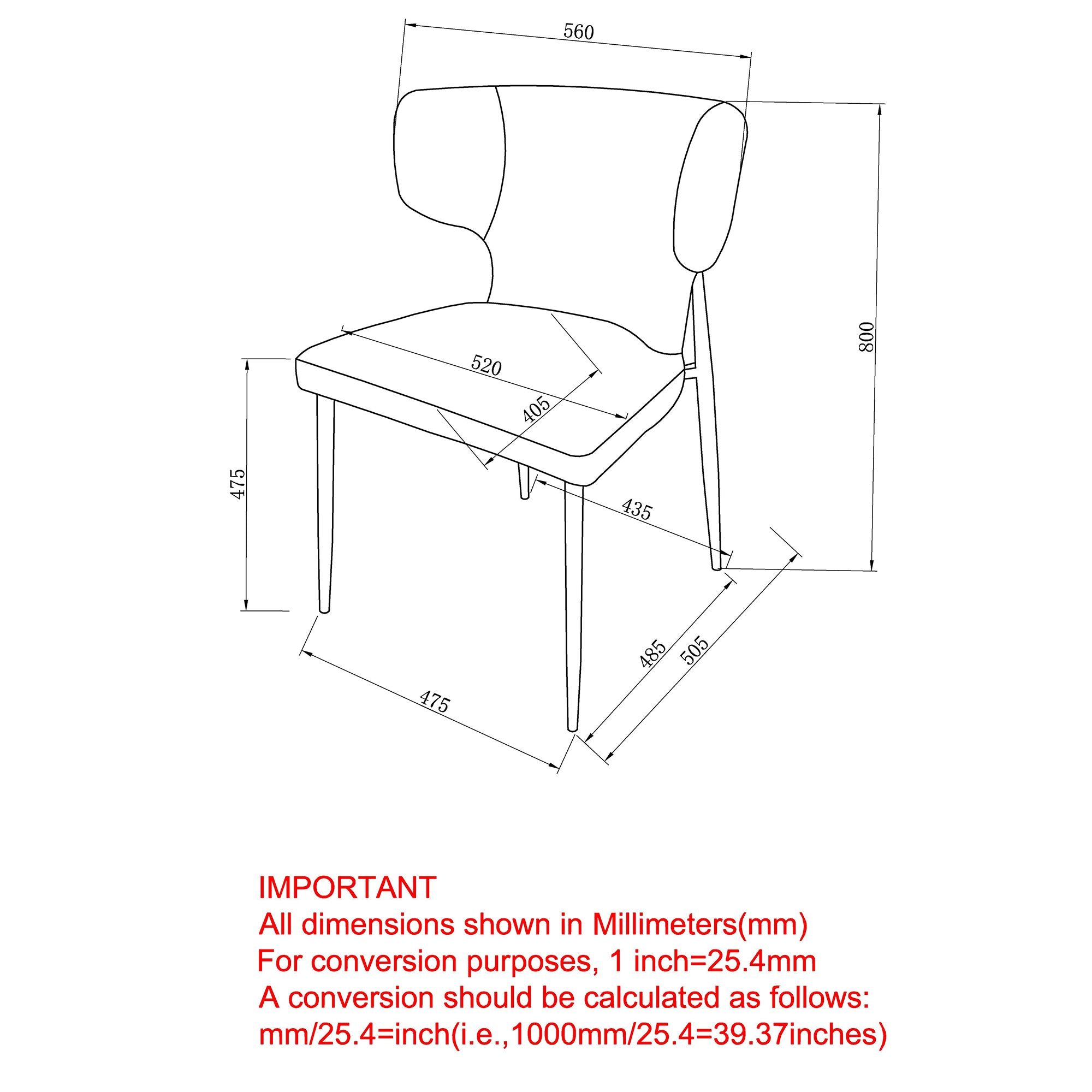 Olis Dining Chair, set of 2, - durable construction for long-lasting use | Image 10 | InSTYLE Home & Rugs