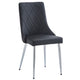 Devo Dining Chair, set of 2, in Black and Chrome