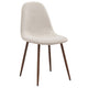 Lyna Dining Chair, set of 4 in Beige and Walnut