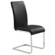 Maxim Dining Chair, set of 2, in Black and Chrome
