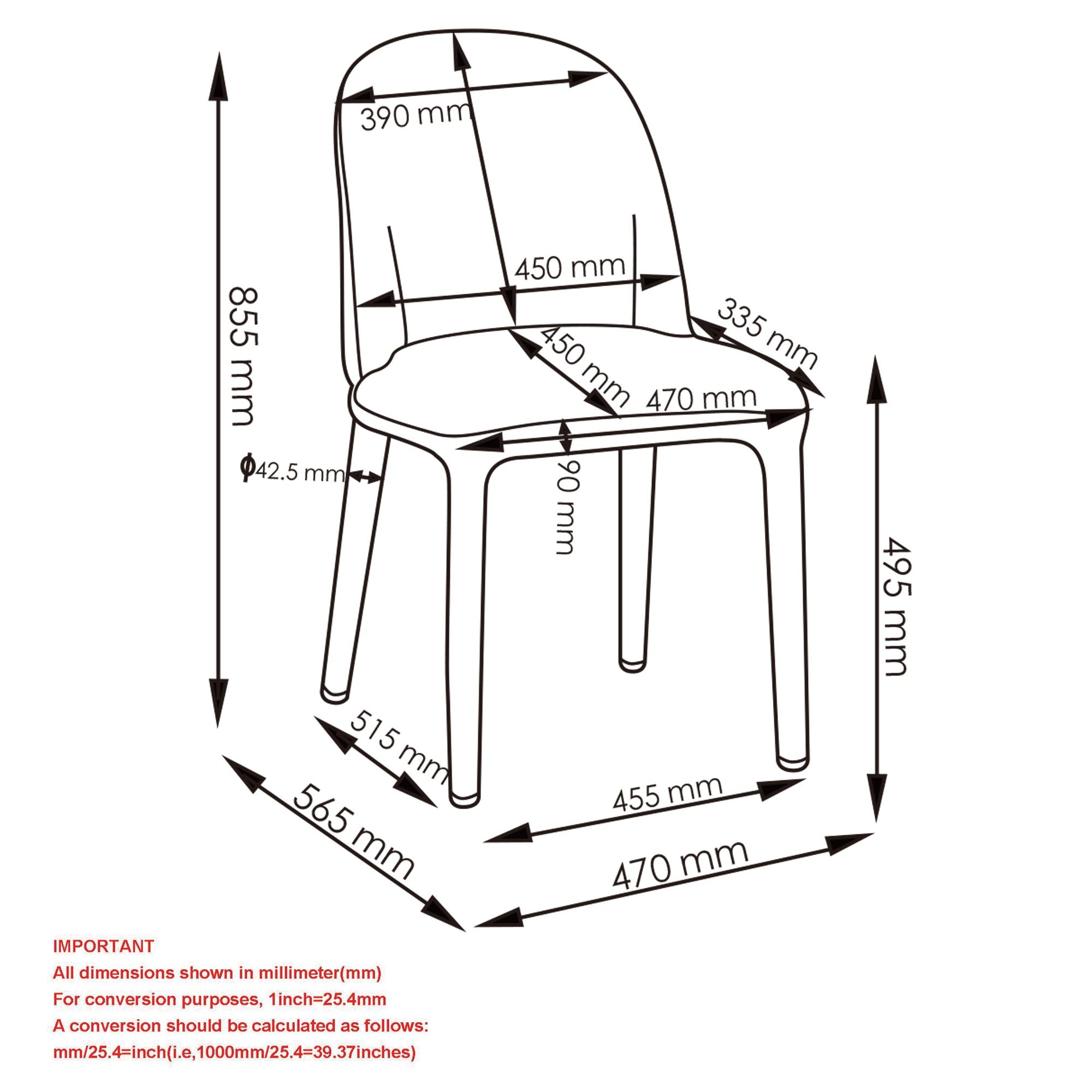 Kiara Dining/Lounge Chair, Set of 2 - comfortable seating for dining and office spaces | Image 9 | InSTYLE Home & Rugs