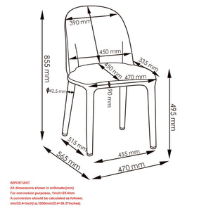 Kiara Dining/Lounge Chair, Set of 2 - comfortable seating for dining and office spaces | Image 9 | InSTYLE Home & Rugs
