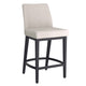 Jace 26" Counter Stool, set of 2, in Beige Fabric and Black
