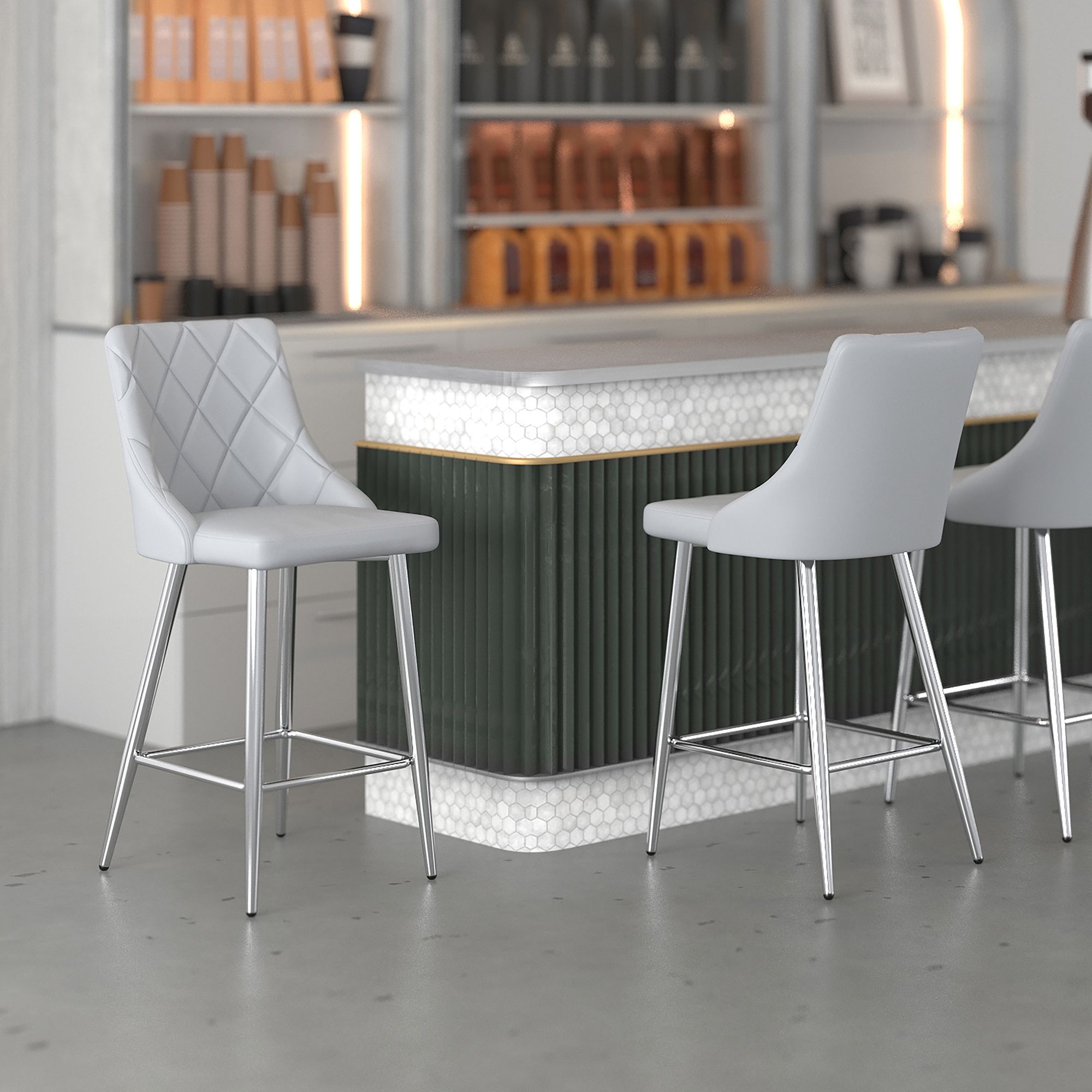 Devo 26" Counter Stool, set of 2, - perfect for modern counters | Image 11 | InSTYLE Home & Rugs