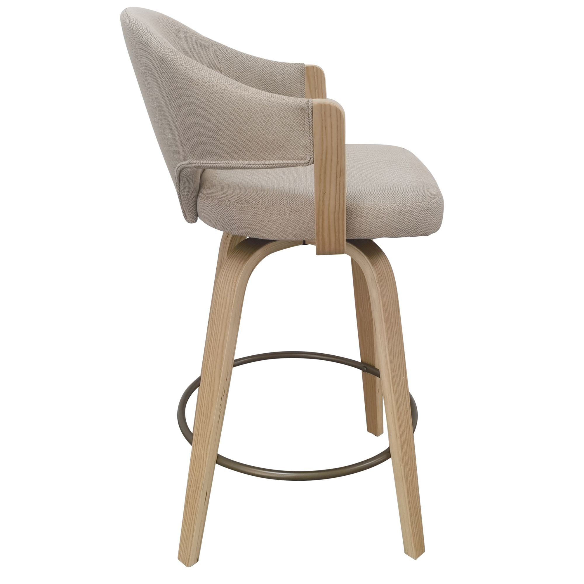 Freya 26" Counter Stool with Swivel, Set of 2 - sleek stools for kitchen bars | Image 5 | InSTYLE Home & Rugs