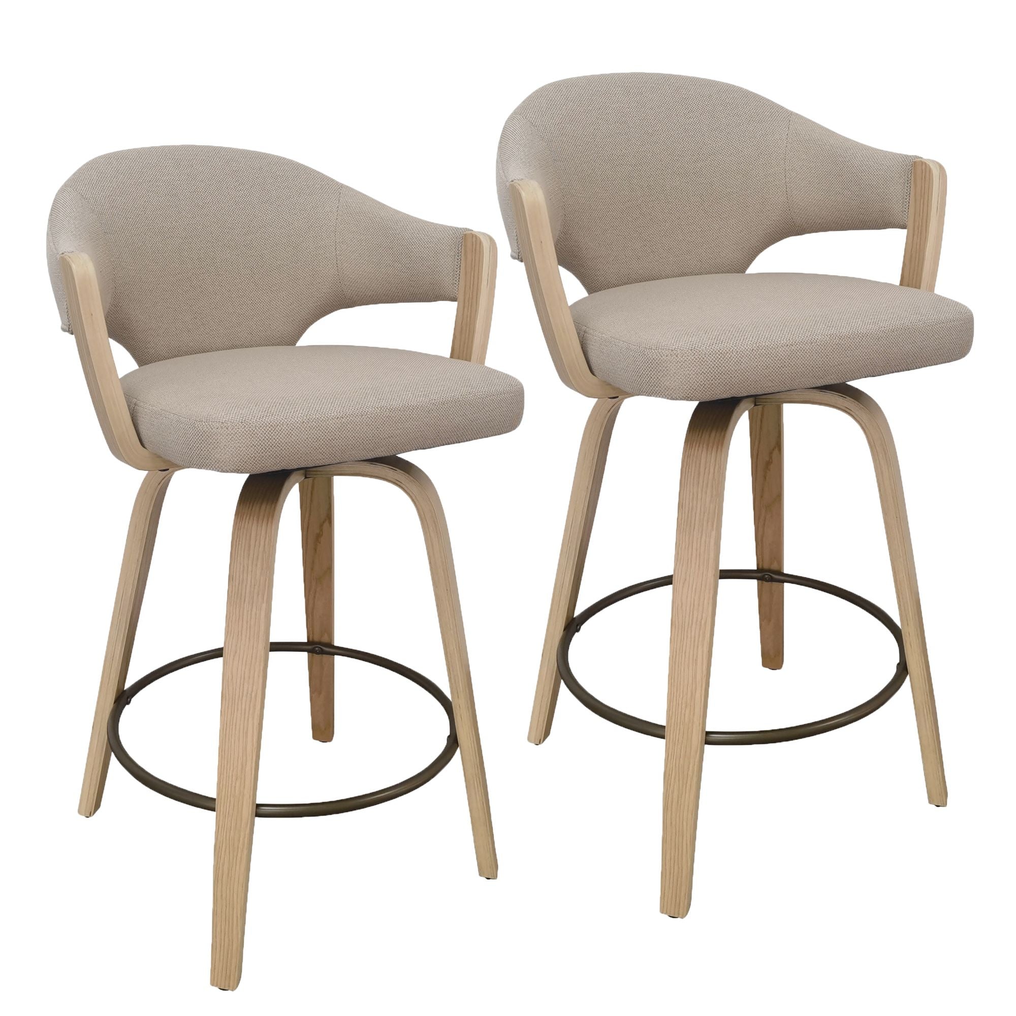 Freya 26" Counter Stool with Swivel, Set of 2 - sleek stools for kitchen bars | Image 8 | InSTYLE Home & Rugs