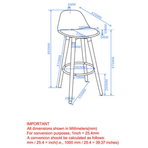 Diablo 26" Counter Stool, set of 2, - perfect for modern counters | Image 16 | InSTYLE Home & Rugs