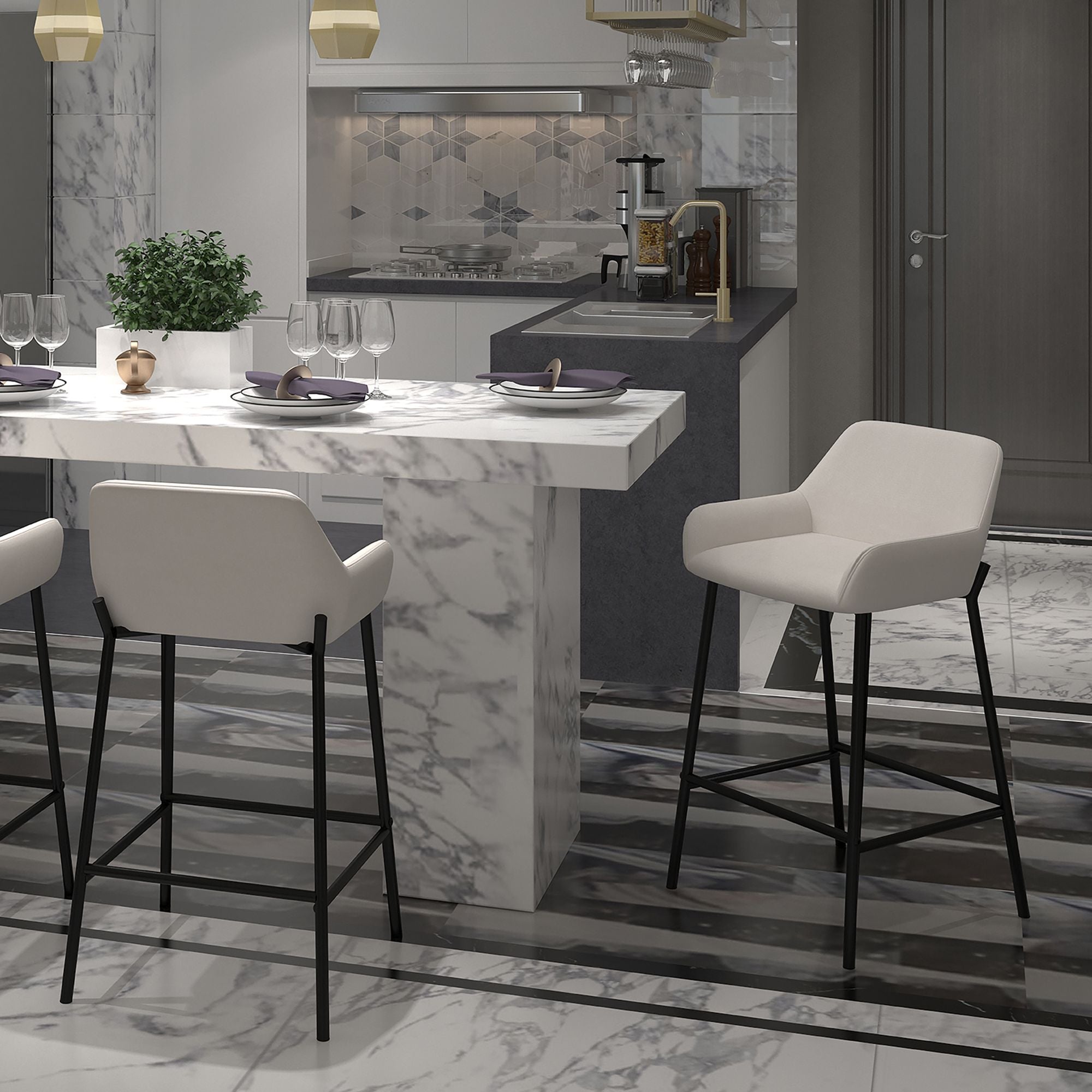 Baily 26" Counter Stool, Set of 2 - perfect for modern counters | Image 11 | InSTYLE Home & Rugs