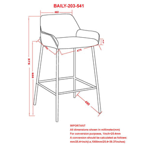 Baily 26" Counter Stool, Set of 2 - perfect for modern counters | Image 24 | InSTYLE Home & Rugs