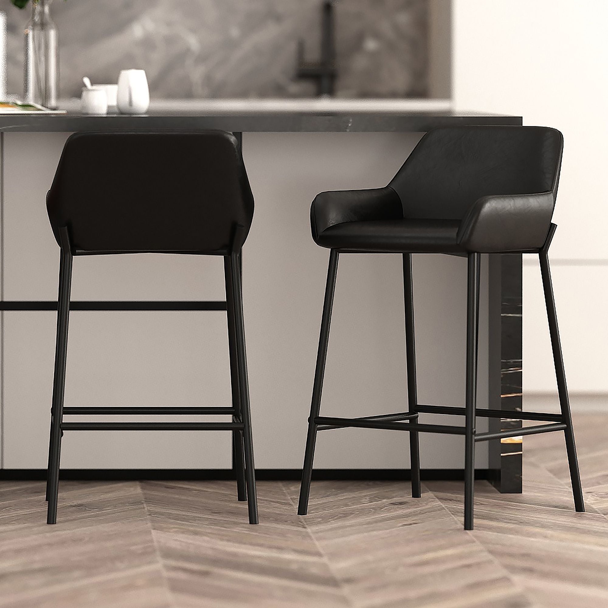 Baily 26" Counter Stool, Set of 2 - sleek stools for kitchen bars | Image 3 | InSTYLE Home & Rugs