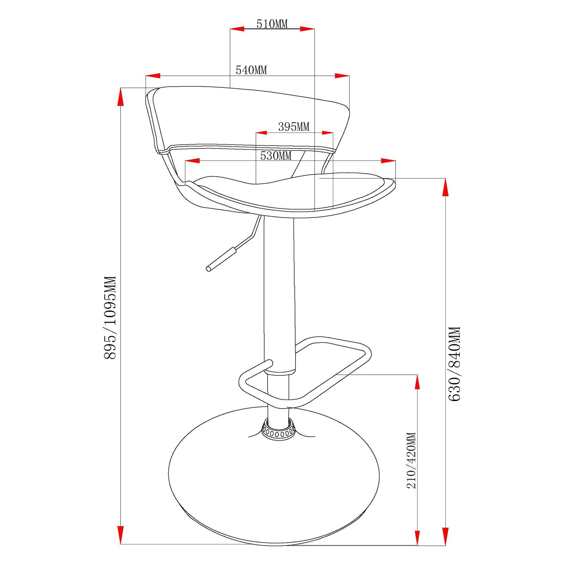 Rover Adjustable Air Lift Stool - perfect for small spaces | Image 8 | InSTYLE Home & Rugs
