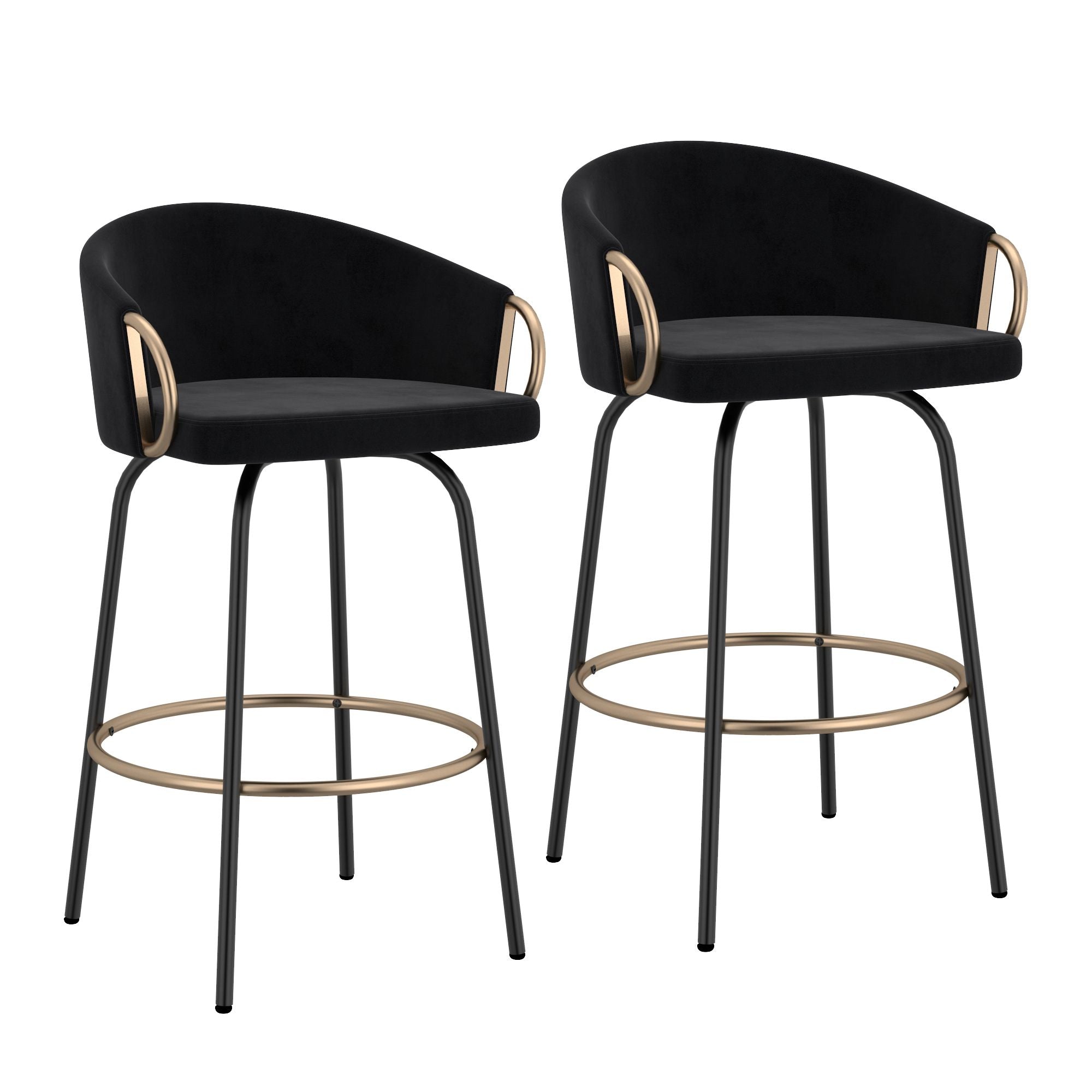 Lavo 26" Counter Stool with Swivel, Set of 2 - sleek stools for kitchen bars | Image 9 | InSTYLE Home & Rugs