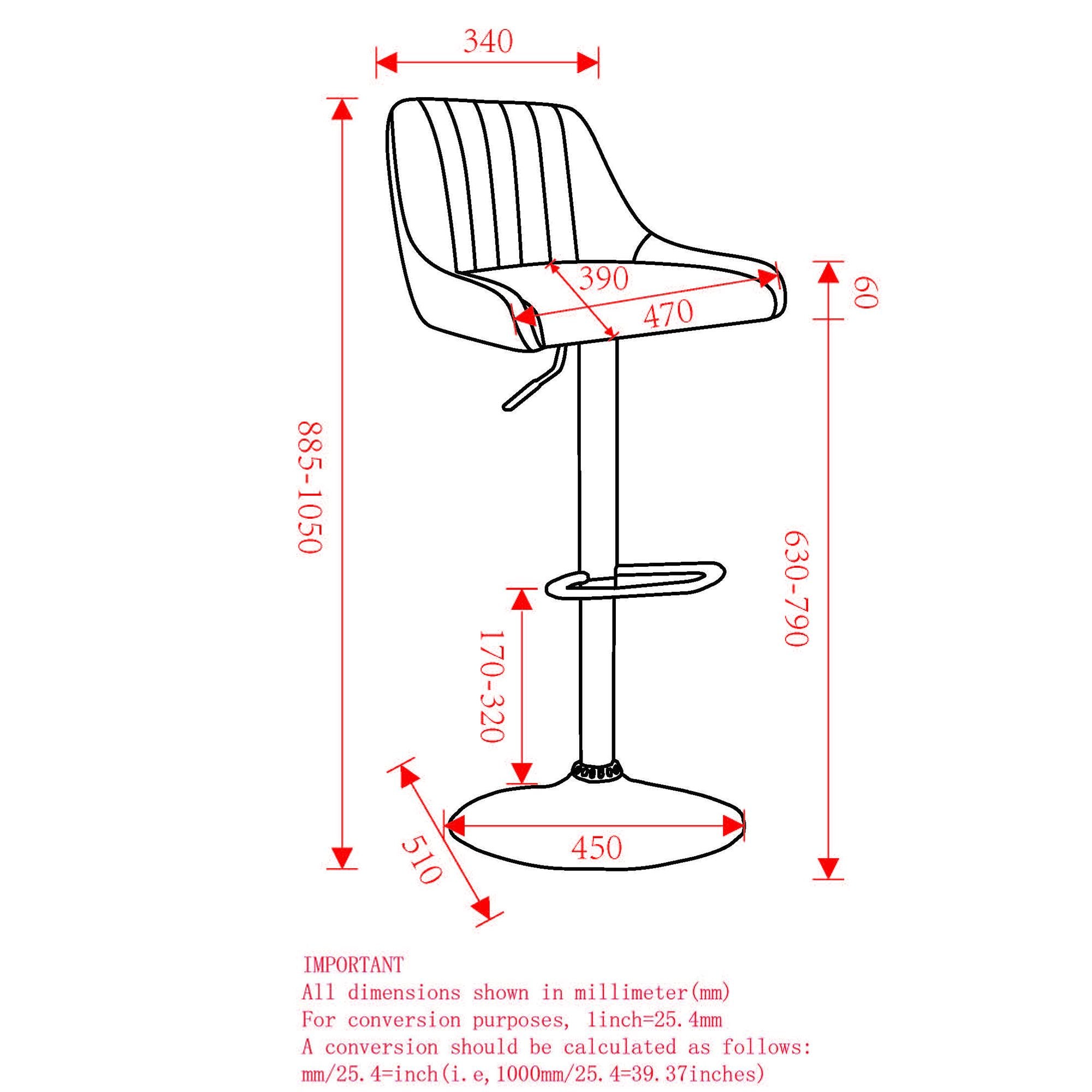 Kron Air-Lift Stool, Set of 2 - perfect for small spaces | Image 17 | InSTYLE Home & Rugs