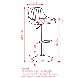 Kron Air-Lift Stool, Set of 2 - compact lift stool with smooth height adjustment mechanism | Image 17 | InSTYLE Home & Rugs