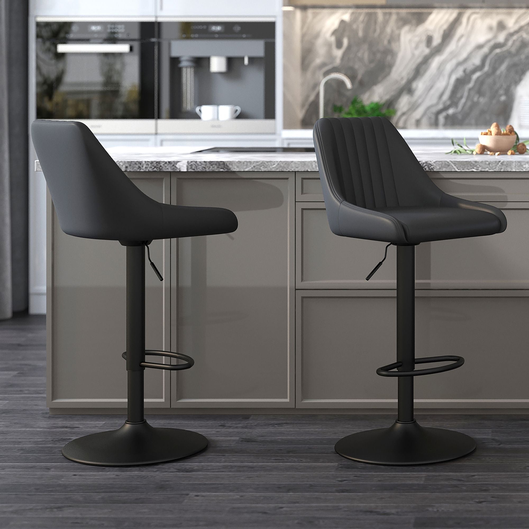 Kron Air-Lift Stool, Set of 2 - perfect for small spaces | Image 4 | InSTYLE Home & Rugs