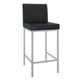 Porto 26" Counter Stool, set of 2, in Black and Chrome