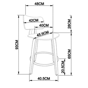 Zuni 26" Counter Stool with Swivel, Fabric - ergonomic design for comfort | Image 24 | InSTYLE Home & Rugs
