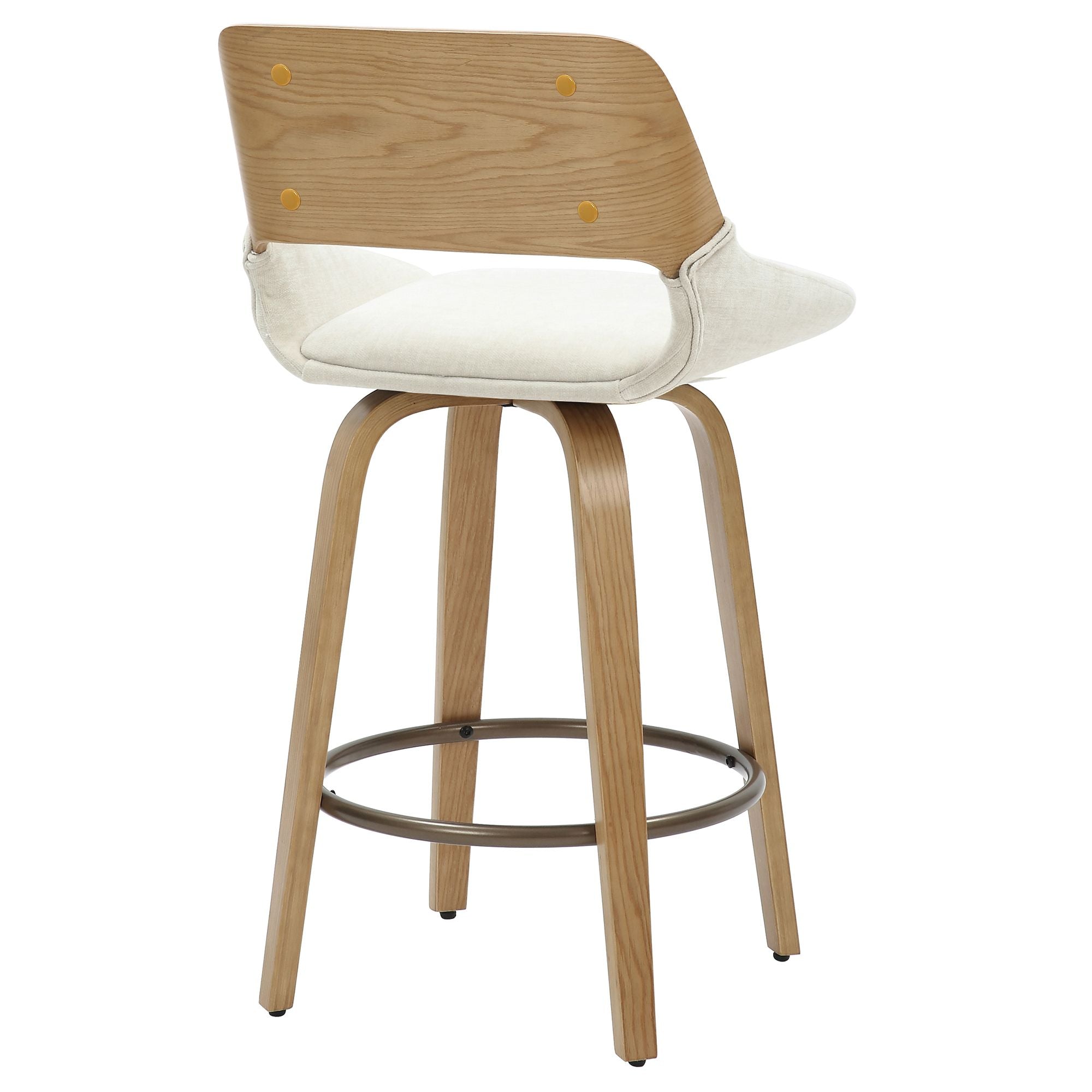 Hudson 26" Counter Stool with Swivel, Fabric - ergonomic design for comfort | Image 5 | InSTYLE Home & Rugs