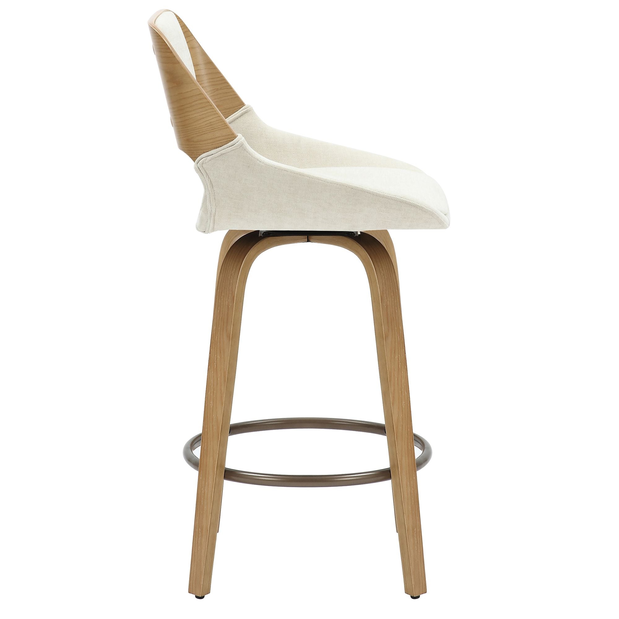 Hudson 26" Counter Stool with Swivel, Fabric - ergonomic design for comfort | Image 6 | InSTYLE Home & Rugs