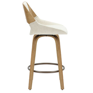 Hudson 26" Counter Stool with Swivel, Fabric - ergonomic design for comfort | Image 6 | InSTYLE Home & Rugs