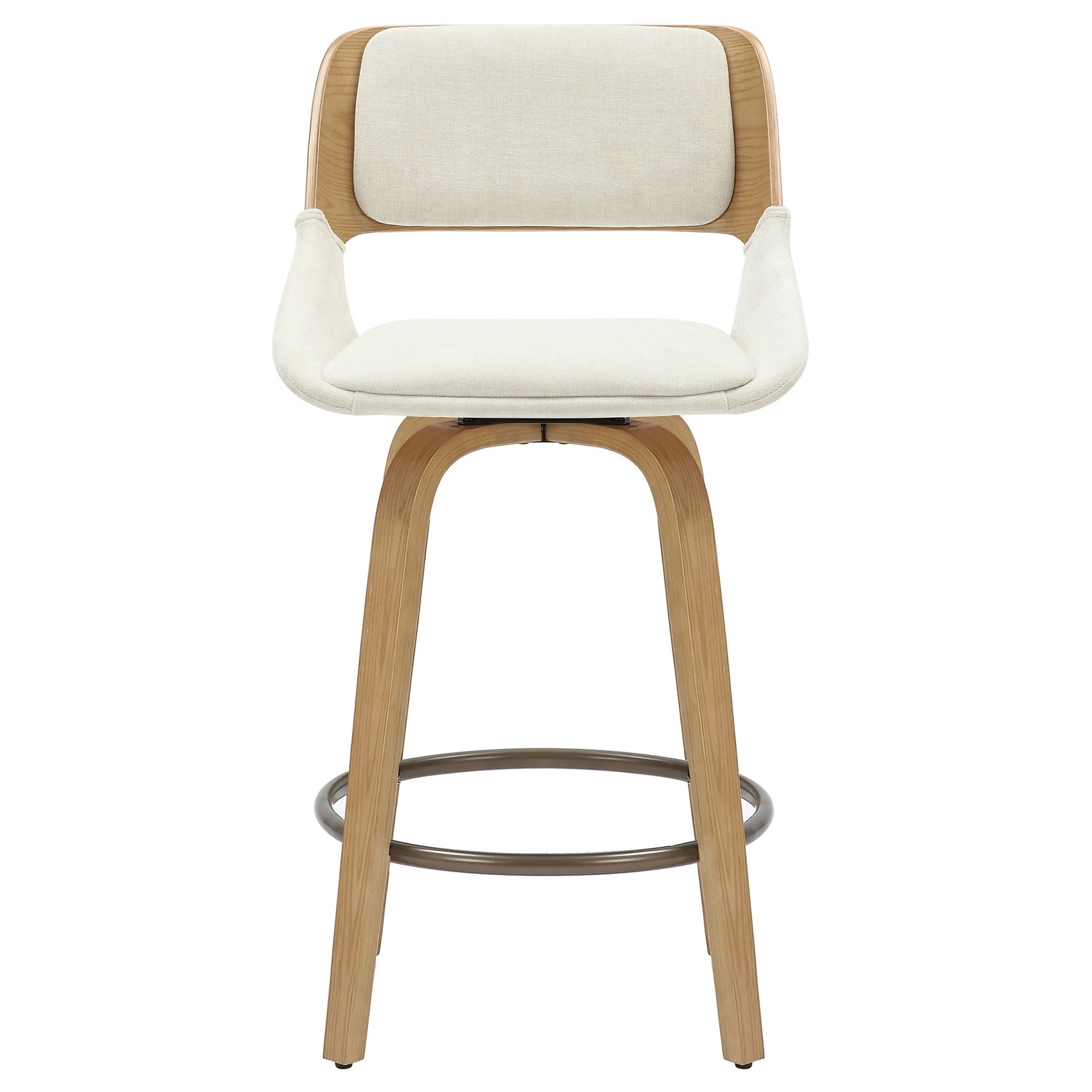 Hudson 26" Counter Stool with Swivel, Fabric - ergonomic design for comfort | Image 7 | InSTYLE Home & Rugs