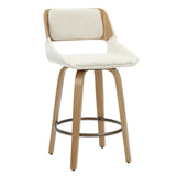 Hudson 26" Counter Stool with Swivel, Fabric - ergonomic design for comfort | Image 1 | InSTYLE Home & Rugs