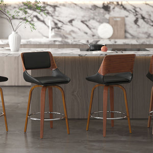 Hudson 26" Counter Stool with Swivel, Fabric - ergonomic design for comfort | Image 11 | InSTYLE Home & Rugs