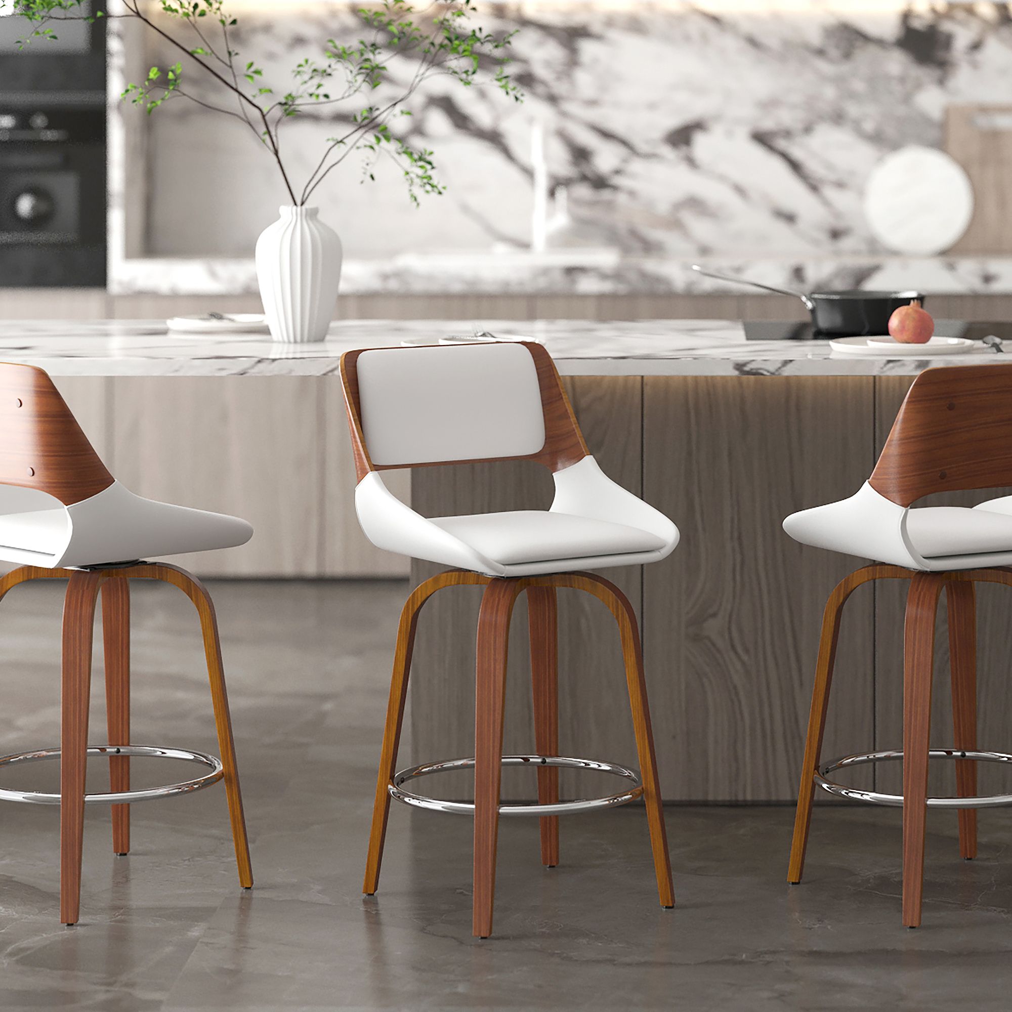 Hudson 26" Counter Stool with Swivel, Fabric - ergonomic design for comfort | Image 18 | InSTYLE Home & Rugs