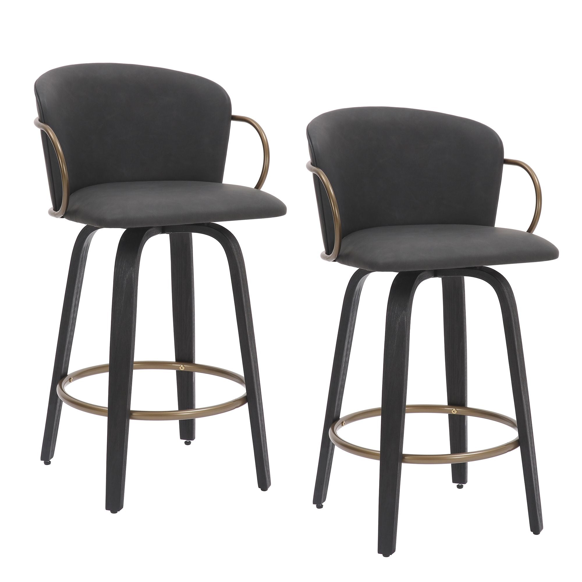 Lawson 26" Counter Stool with Swivel, Set of 2 - sleek stools for kitchen bars | Image 8 | InSTYLE Home & Rugs