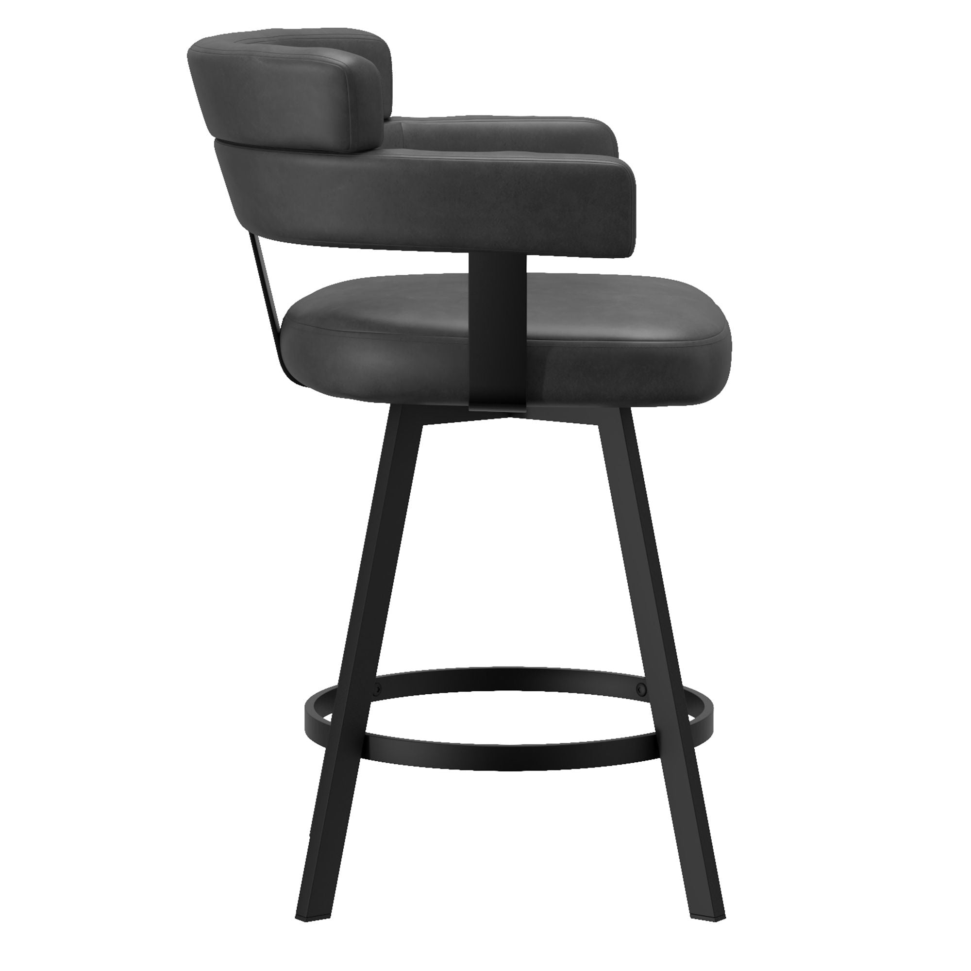 Oberon 26" Counter Stool with Swivel, Set of 2 - sleek stools for kitchen bars | Image 5 | InSTYLE Home & Rugs