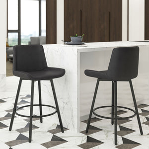 Fern 26" Counter Stool with Swivel, Set of 2 - ergonomic design for comfort | Image 11 | InSTYLE Home & Rugs