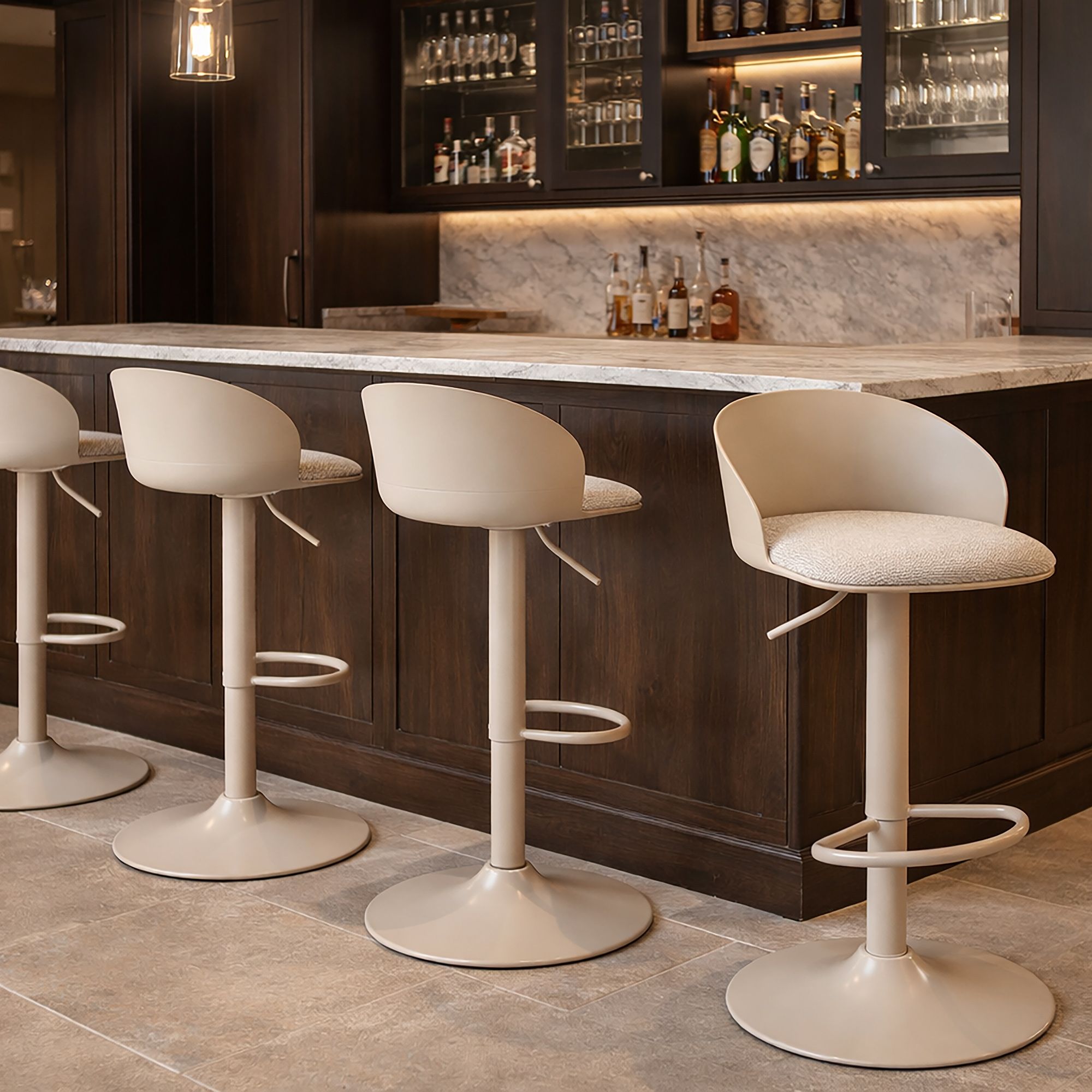 Mabel Adjustable Air-Lift Stool, Set of 2 - compact and stylish design | Image 4 | InSTYLE Home & Rugs