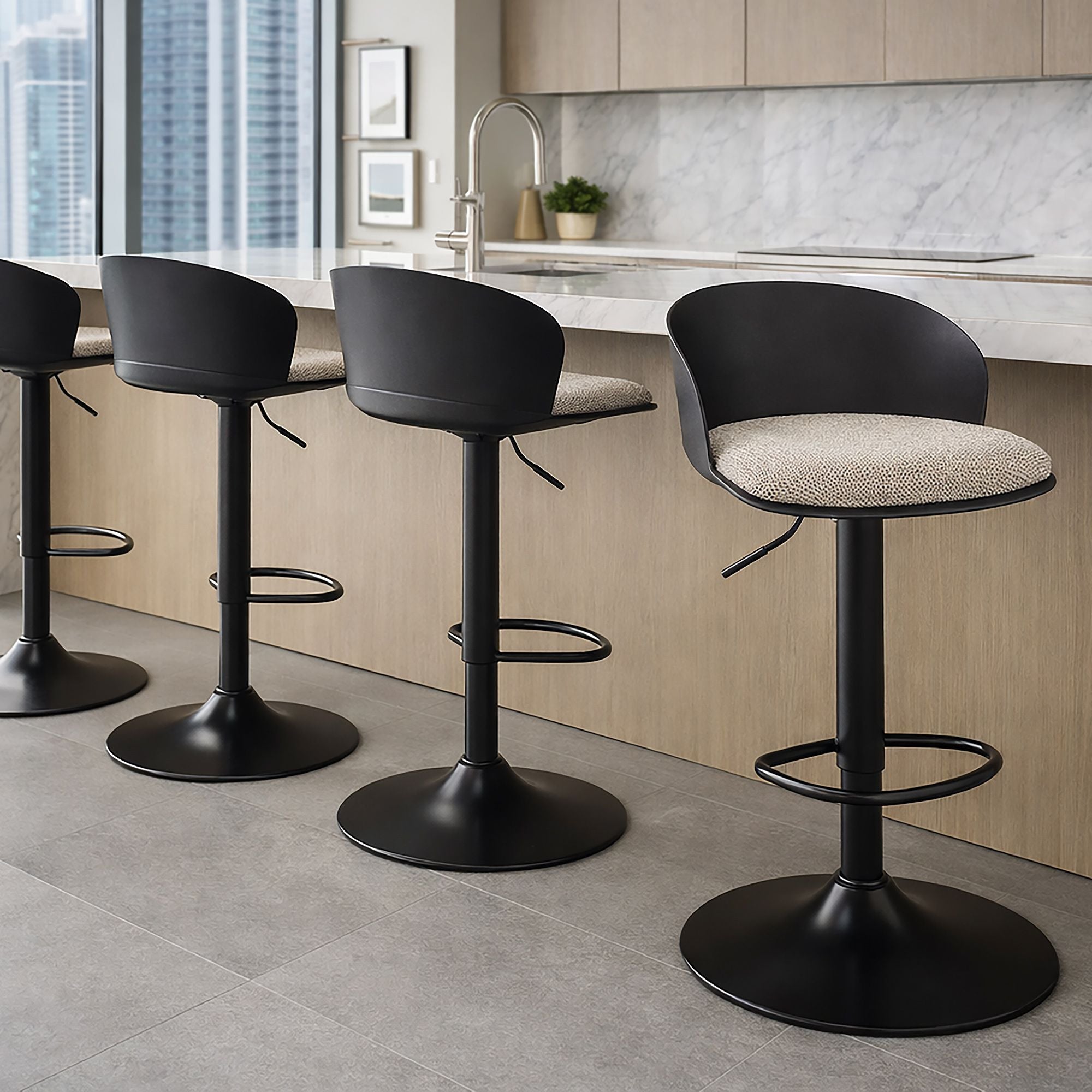 Mabel Adjustable Air-Lift Stool, Set of 2 - compact and stylish design | Image 11 | InSTYLE Home & Rugs