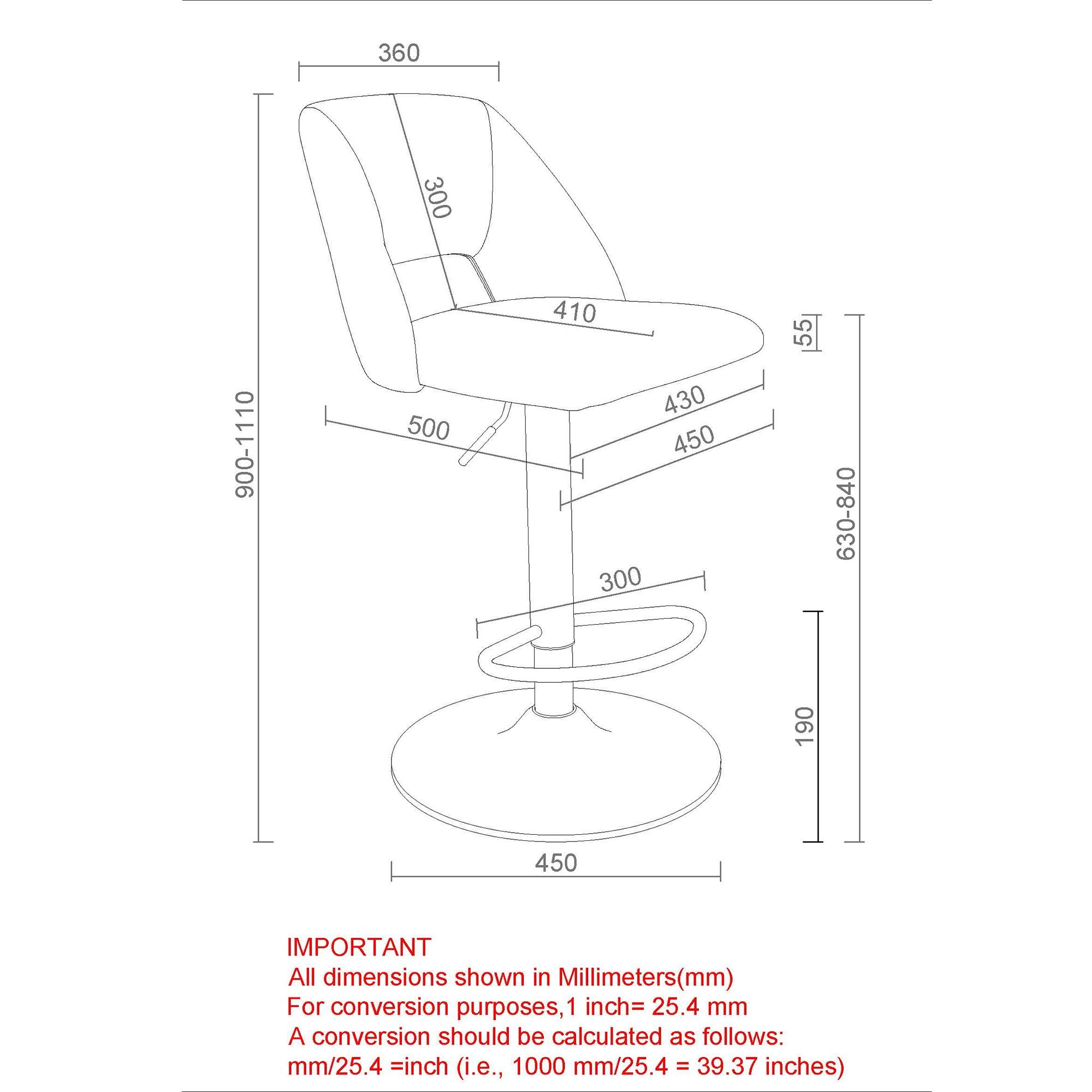 Adler Adjustable Height Stool, set of 2 - compact and stylish design | Image 8 | InSTYLE Home & Rugs