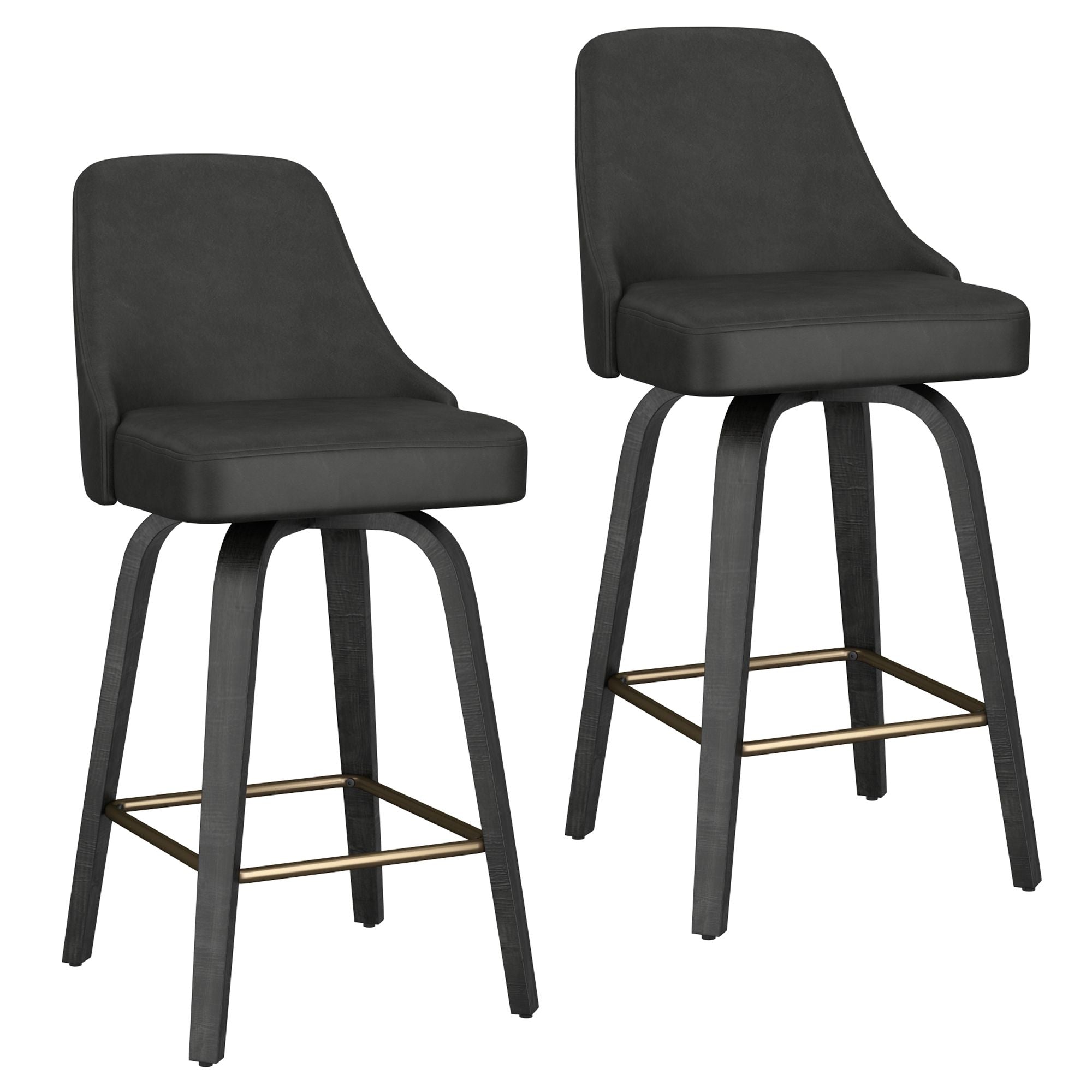 Oakley 26" Counter Stool with Swivel, Set of 2 - ergonomic design for comfort | Image 7 | InSTYLE Home & Rugs